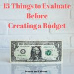 15 Things to Evaluate Before Creating a Budget